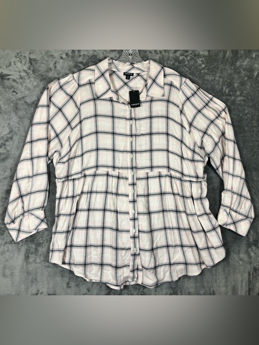 Torrid Plaid Long Sleeve Button Down